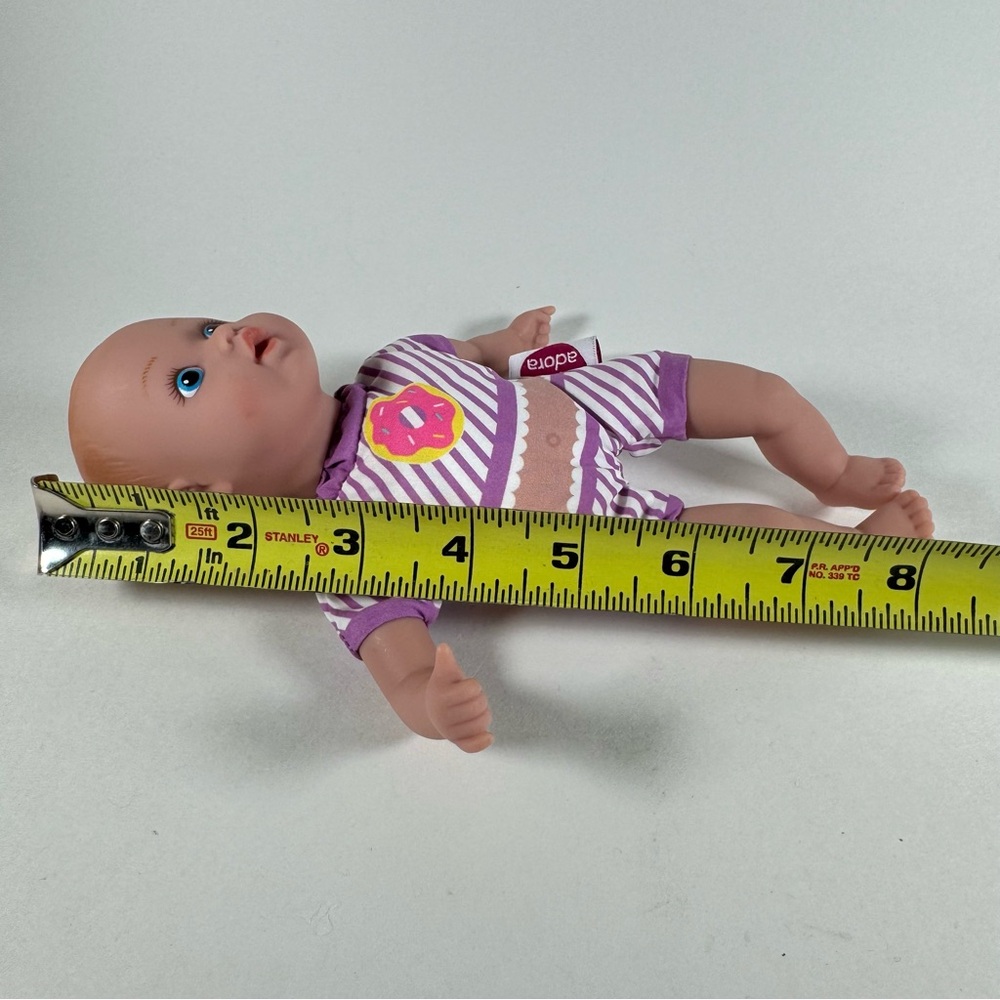 Charisma Brands Adora Baby Doll Splashtime Foam Beads 8" 2019 Purple Striped - Picture 10 of 11